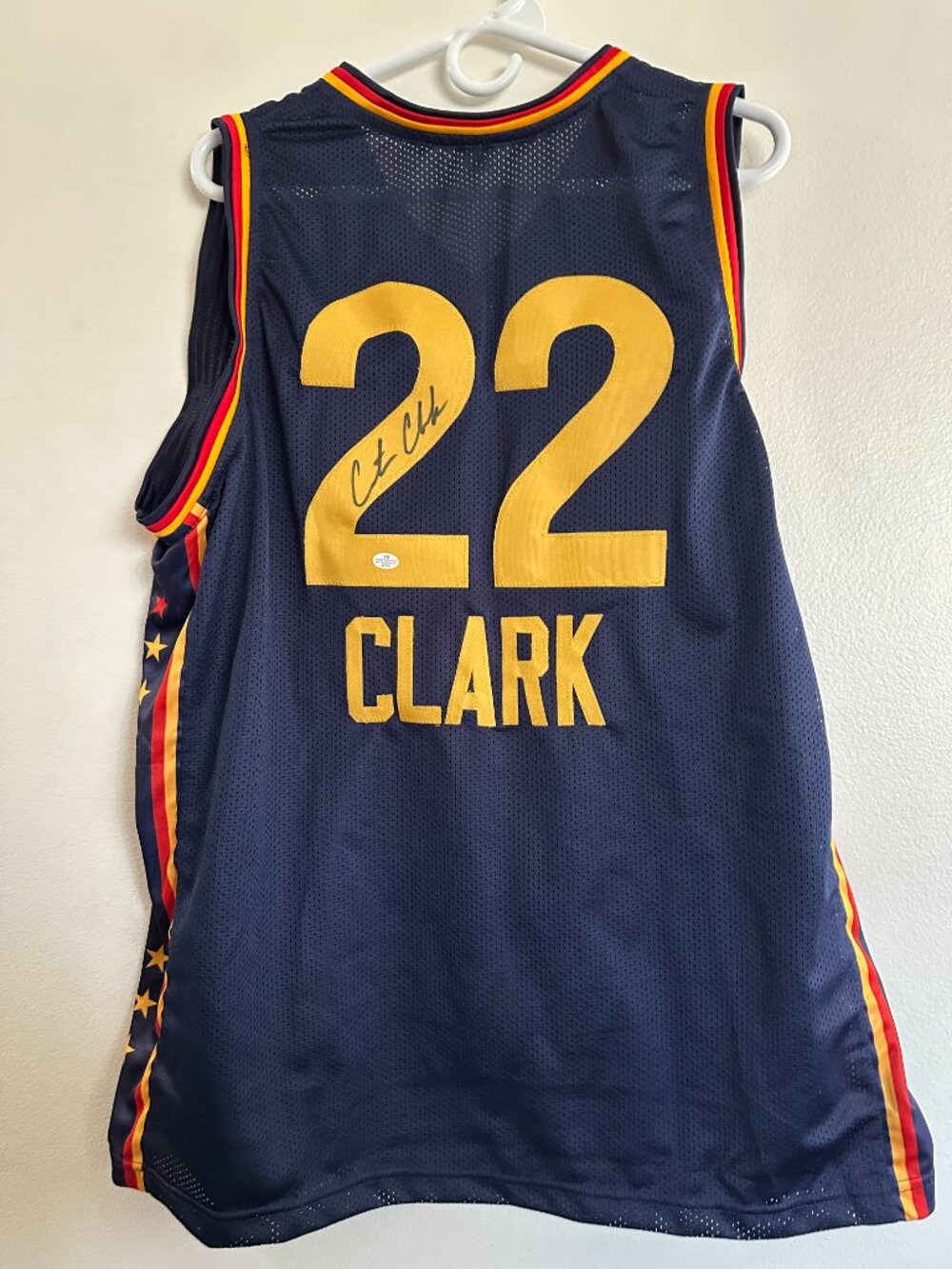 CAITLIN CLARK SIGNED INDIANA FEVER CUSTOM AUTOGRAPHED JERSEY W/COA XL - 982
